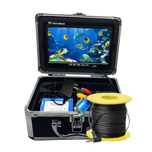 Brfveob 7インチHDビジュアル、水中カメラ、釣り用デバイス、ナイトビジョン、ビジュアルアンカー、氷上釣り (7インチ + 20mカメラ + 10,000mAhバッテリー(アルミケース付属))