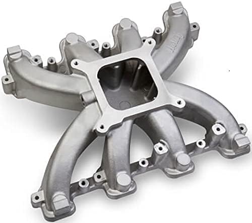 NEW HOLLEY SINGLE PLANE INTAKE MANIFOLD,SILVER CAST,COMPATIBLE WITH GМ LS GEN III OR IV ENGINES WITH LS1,LS2,LS6 CATHEDRAL PORT CYLINDER HEADS