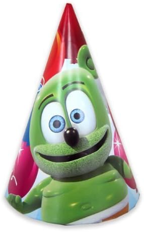 Gummibär The Gummy Bear Birthday Party Hats - 8 CT Party Supplies