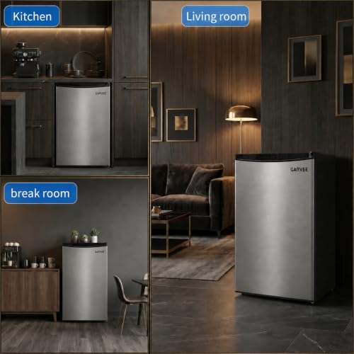Image of 3.1 Cu.ft Upright Freezer, Single Door Stand Up Freezer with Adjustable Shelves, Mechanical Temperature Control, Freestanding Deep Freezer for Garage, Kitchen, Home Use
