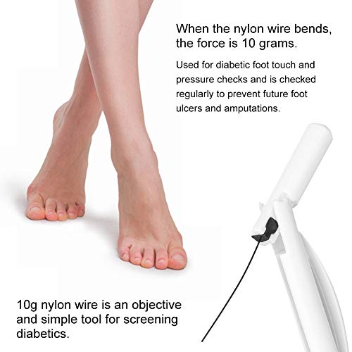 10 Gramm Diabetiker Fuß Monofilament Test Stift Fuß Neuropathie Test Monofilamente Weiße Farbe