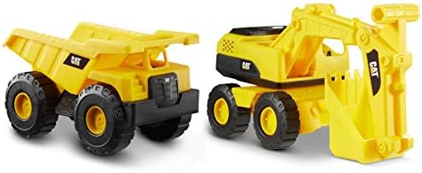 CatToysOfficial Gazillion Cat Construction Tough Rigs 15" Dump Truck & Excavator Toys 2 Pack, Ages 3+, Yellow