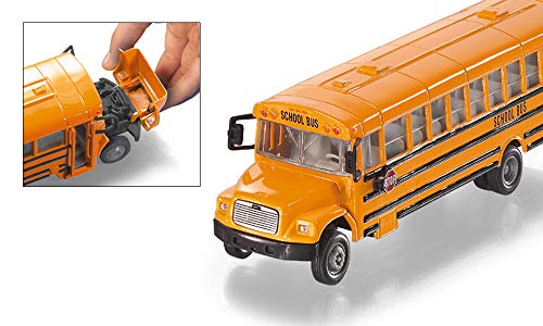 SIKU 3731, US-Schulbus, 1:55, Metall/Kunststoff, Gelb, Öffenbare Türen – Bild 4