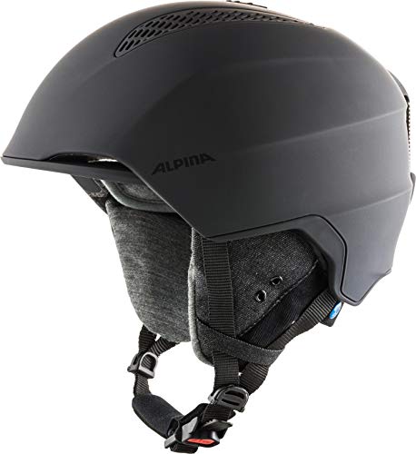 ALPINA Grand LAVALAN Casco de esquí, Unisex-Adult, Black Matt, 54-57