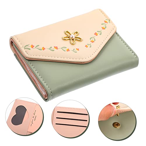 Fashionable Women Short Wallet Flower Printing Storage Pouch Portable Purse3
