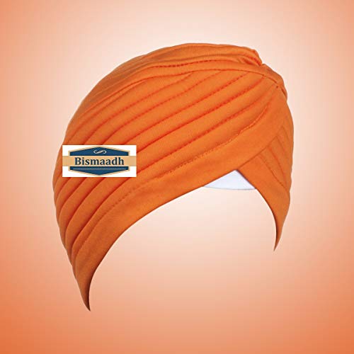 Image of BISMAADH Instant Readymade Turban for Men & Women Head Wrap Lightweight Cap Headwear Sikh Pagri