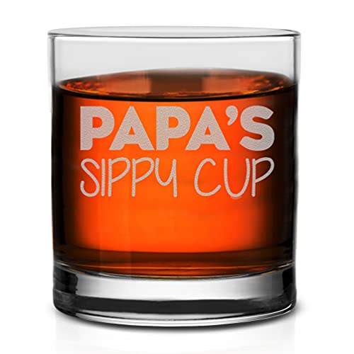 Veracco Papa's Schnabeltasse Whiskeyglas lustiges Geburtstagsgeschenk Vatertag für Papa (transparent, Glas) Cover