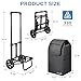 KEDSUM 2 in 1 Shopping Cart for Groceries, 330 lbs Grocery Cart on Wheels, Foldable Utility Carts with Wheels, Hand Truck with Waterproof Tote Bag for Shopping, School, Laundry, Craft Show, Black