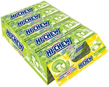 Kiwi Sticks, 15-Pack, Unique Fun Soft & Chewy Taffy Candy, 1.76oz Each - Made with Immensely Juicy Fruity Flavors