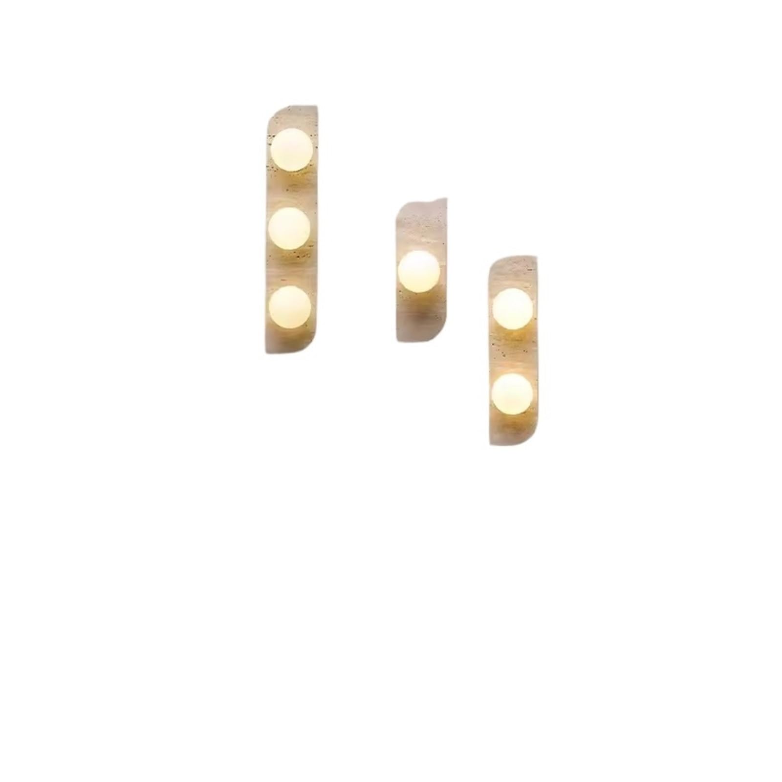 SILVASILNEX Natural Yellow Travertine Japanese Style Wabi-sabi Style wall lamp Designer Style Living Room Staircase Aisle B&B Bedroom Bedside(Singlehead)