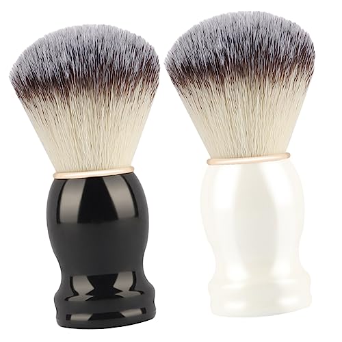 Beatifufu 2Pcs Barber Shaving Brushes Manual Shaving Brushes for Beard Grooming for Home and Use for Wet Shaving and Traditional Shave Routine