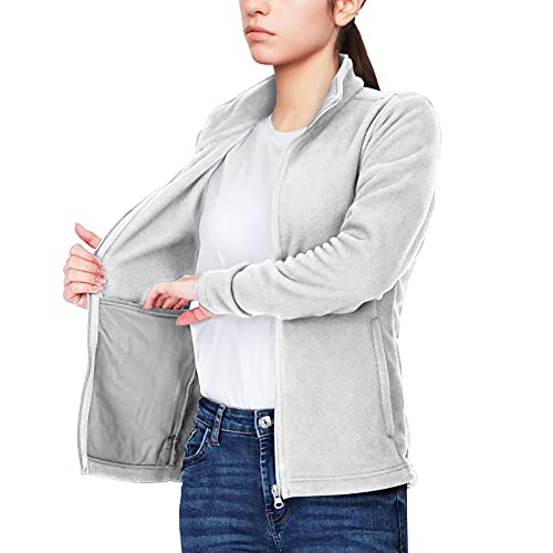 33,000Ft Women's Zip Up Fleece Jacket, Long Sleeve Warm Soft Polar Lightweight Coat With Pockets For Winter #TOP2