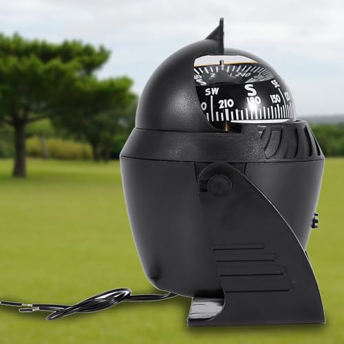 Brújula de navegación con luz LED y soporte ajustable miniatura 7