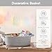 CHICVITA Storage Baskets for Gifts Empty, Gift Basket for Christmas, Small Woven Burr Basket for Towels Baby Toys, Decorative Rope Baskets for Nursery Living Room, Grey, 13 x 9.8 x 5 inches