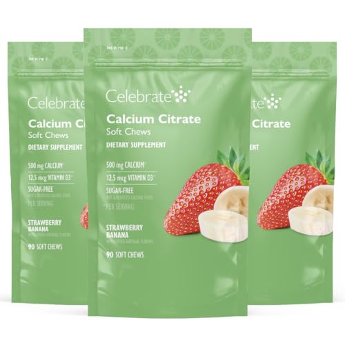 Celebrate Vitamins Bariatric 500mg Calcium Citrate Soft Chews with 500