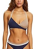 Bindebänder im Nacken ESPRIT Dreifarbiges, wattiertes Bikinitop im Wickel-Look