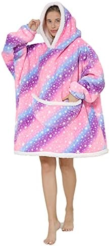 JOREAY Oversized Blanket Hoodie - Sherpa Fleece Wearable Blanket for Unisex Adult Women Men, Fluffy Giant Comfortable Hooded Sweatshirt