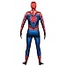 MARVEL Spider-Man Official Adult Deluxe Zentai Halloween Costume - Stretch Spandex with Hidden Zippers and Wrist Slits (L)