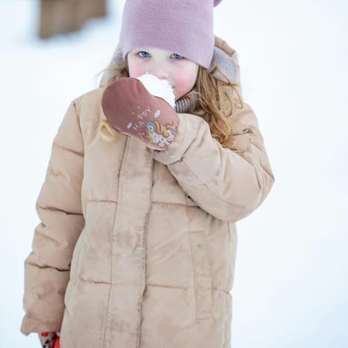 Guantes de esquí impermeables para niños con cordón antipérdida ideal para nieve y correr 7