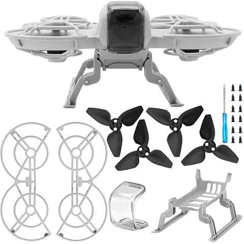 Craznick Propellers for DJI Neo Drone - 4Pcs Accessories Set with Propeller Guard Protector Landing Gear Lens Cover Low Noise Props for DJI Neo Drone Accessories Bundles Cover
