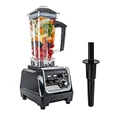 【Multifuncional】——— Cuatro modos preestablecidos: bebidas, smoothies, helados, granos. La velocidad del motor se puede ajustar libremente con la ayuda del regulador de velocidad de baja a alta (0-28000 PRM).