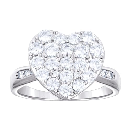 Bague de fiançailles cœur en argent 925 sublimer vos mains lors de votre demande en mariage