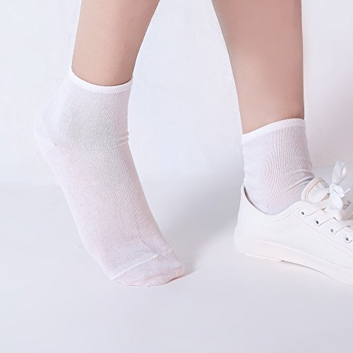 Image of EABERN Womens Thin Cotton Socks,Soft Breathable Casual Above Ankle Crew Socks 6 /9 /12 Pairs