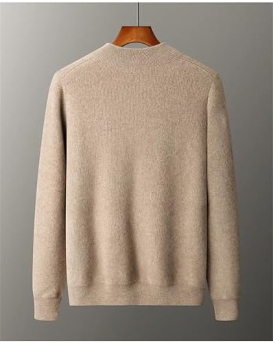 Men's Casual Soft Warm Knitted Sweater Zipper Thickened Stand Collar Open Cardigan Business Casual Sweaters3