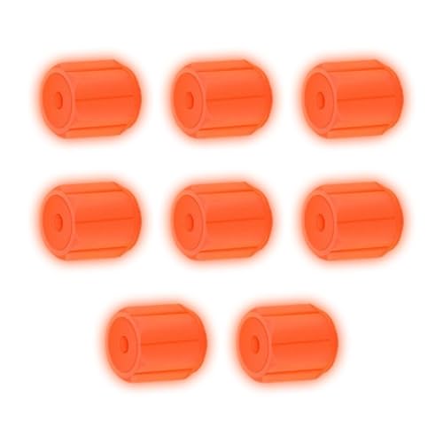 Fluorescent Tire Valve Caps - Glowing Tyre Valves Caps | Valves Stem Cap | 8 Piece Universal 0.3 Inch Glowing Valve Stem Cap For