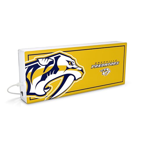 SOAR NHL LED Ambience Light Box: Elevate Your Space with Officially Licensed Wall Dcor Nashville Predators