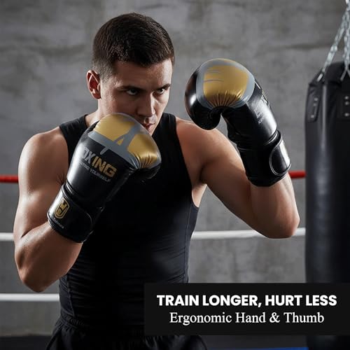 EVERVA HUB -Boxing Gloves – Premium PU Leather Training Gloves for Men & Women – Available in Black – Durable, Comfortable & Shock-Absorbing – Ideal for Boxing, Kickboxing by EVERVA HUB - Image 4