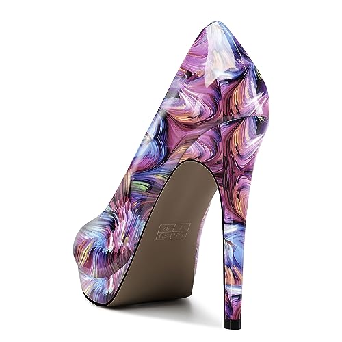 Image of Castamere Womens High Heels Platform Pumps Slip-on Stilettos 12CM Heel Office Dress Shoes