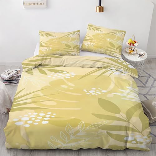 Housse couette en microfibre douce imprimé floral 90x190 lit 1 personne - 2