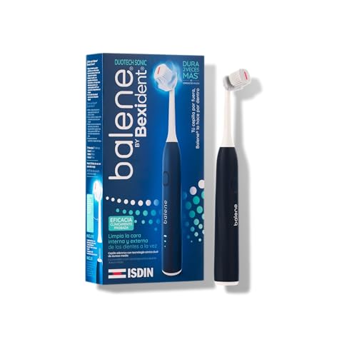 ISDIN Balene by Bexident® Duotech Sonic Blue | Cepillo de Dientes Eléctrico | Limpia la Cara Interna y Externa de los Dientes a la Vez | Limpieza Profunda y Efectiva | Cabezal Dureza Media