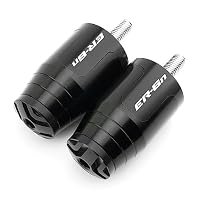 Poignées De Guidon Moto MSAFGY Pour Yamaha ER6N ER6F 2006-2016 - Capuchon CNC Rouge