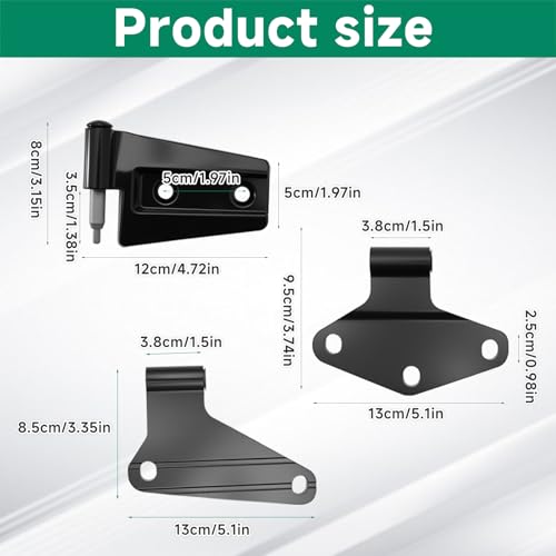 ybaymy 4 Door Door Hinge Heavy Duty for Wrangler Jk/jku Door Hinge Kit 2007-2018 - 16-piece Inner & Outer Hinge Set with 36 Screws by ybaymy - Used condition - Image 2