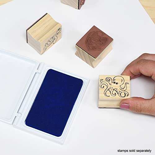 Ready 2 Learn Washable Stamp Pad - Blue - Non-Toxic - Fade Resistant - Perfect For Scrapbooks, Posters And Cards - New And Improved 2022 Version #TOP1