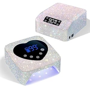 CHRISTINE SHELLY Cordless&Wired Nail Lamp, 72W & 96W Nail Dryer for Gel Polish, Professional Nail Light with Removable Metal Bottom