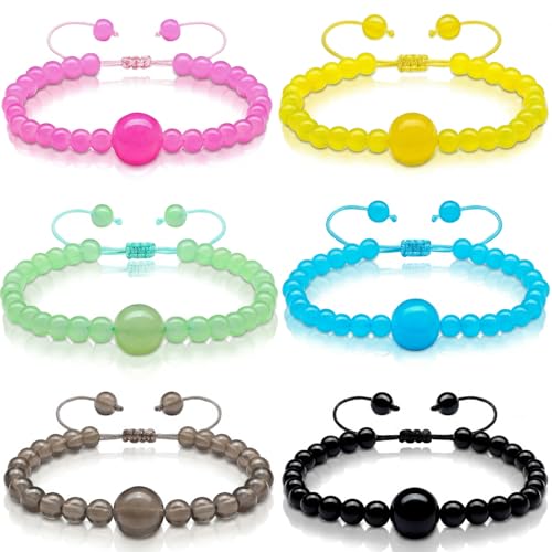 Image of Sureio 6 Pcs Motion Sickness Bracelets Cruise Essentials Adjustable Anti Nausea Wristband for Adults Car Sea Air Sickness Relief
