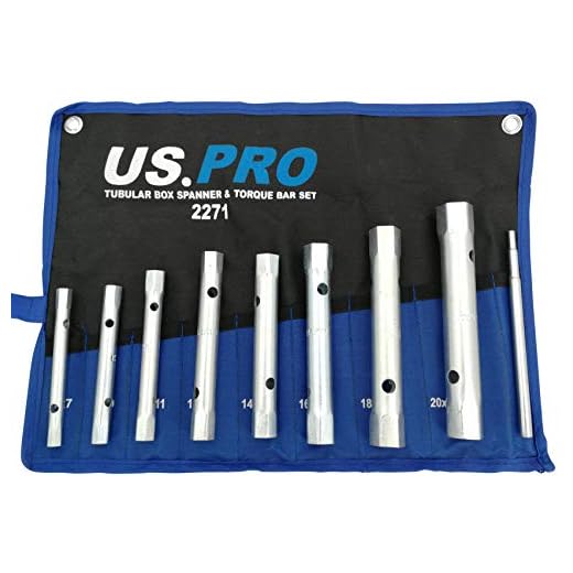 Rohrsteckschlüssel Satz 8-tlg. Rohrschlüssel 6-22mm Steckschlüssel
