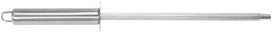 Stainless Steel Knife Sharpener Rod, Professional Kitchen Sharpening Tool with Ergonomic Non-Slip Handle for Chefs and Home Cooks 12 Inch Sharpening Bar (Type 5(8.3 X 8.3 X .5in))