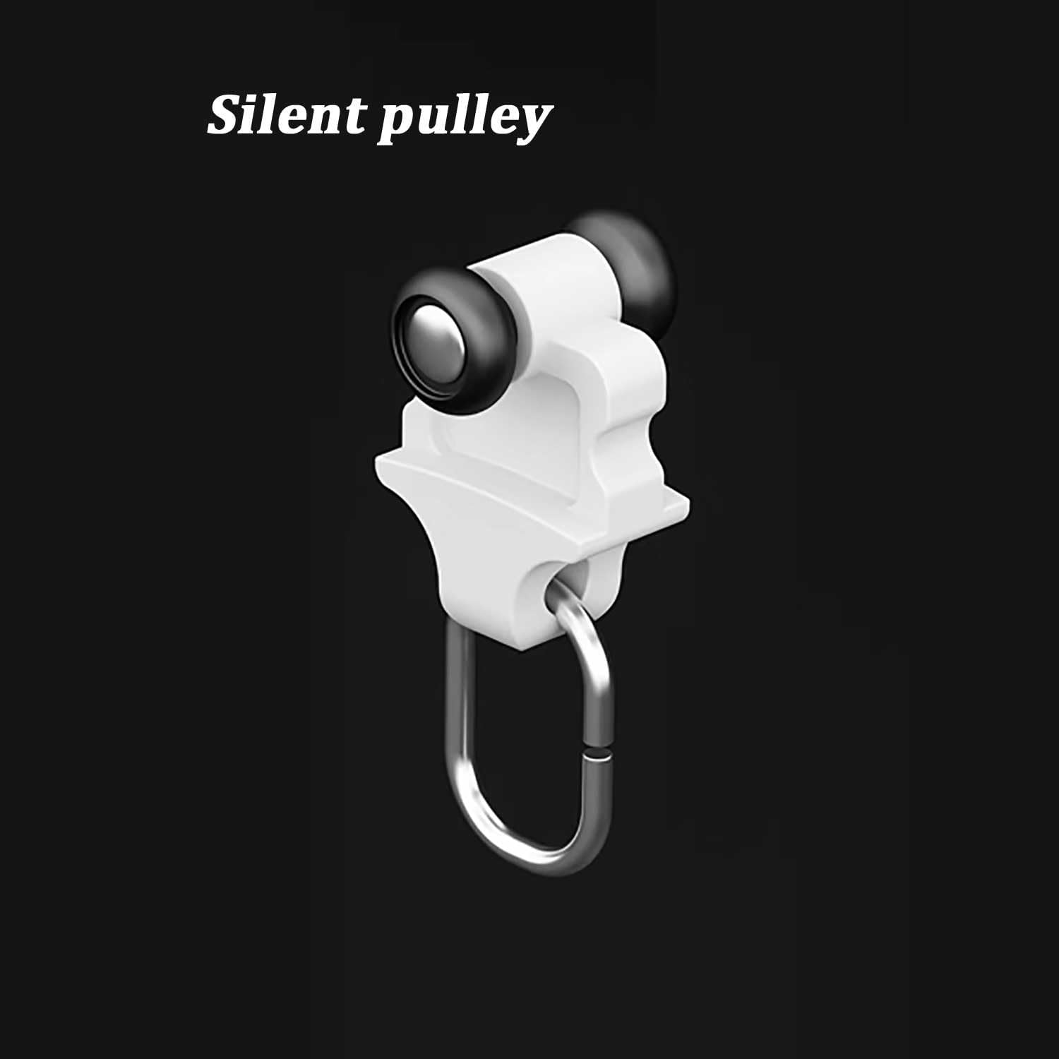 Ultra-Thin Ceiling Track System for Room Divider Curtains - Silent Double Rod, Easy Install, 2.2m (7.2ft) Invisible Curtain Track for Living Room & Bedroom - White