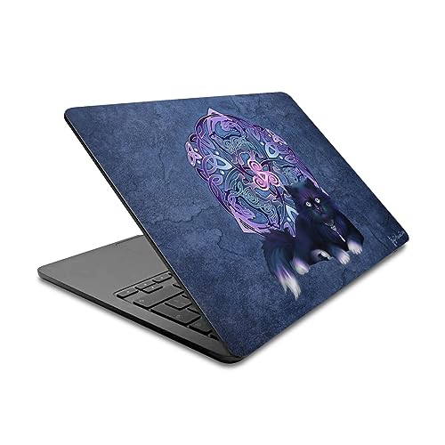 Sticker MacBook Air 13.6 A2681 Anti-Rayures Vinyle Chat Noir Celtique