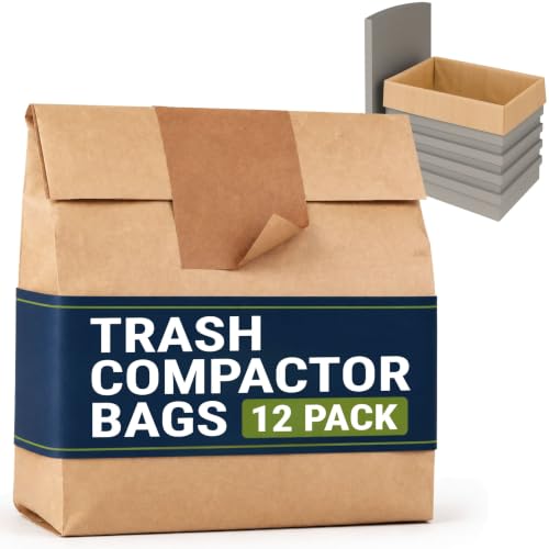 Wenses Paper Trash Compactor Bags 12 Pack Fits 15-Inch Compactors
