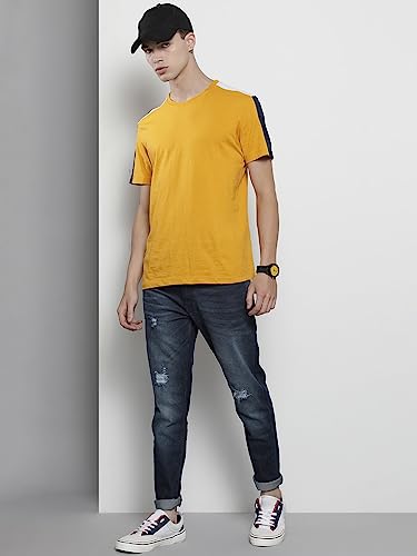 Image of The Indian Garage Co Men Slim Fit Solid Mid-Rise Stretchable Jeans