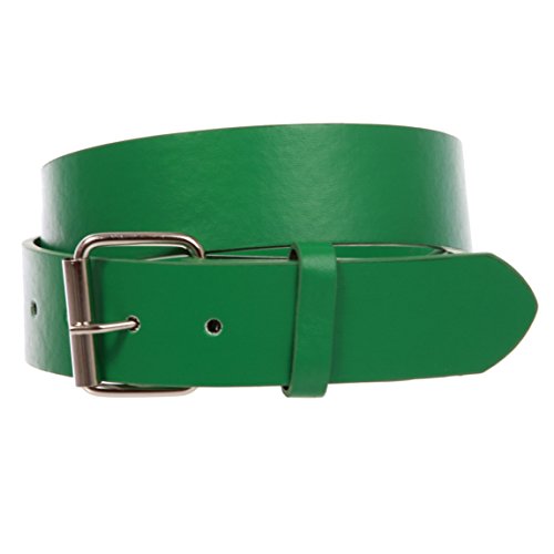 Image of Beltiscool 1 1 /2 inch (38mm) Snap On Plain Leather Jean Belt With Roller Buckle