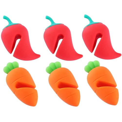 Silikon Deckelheber 6 Stück Topf Pfanne Überlaufstopper Schutz Spill Stopper Topfdeckelheber Deckel Offen Halten Hitzebeständige Halterung Küchenhelfer für Suppentopf Kochtopf