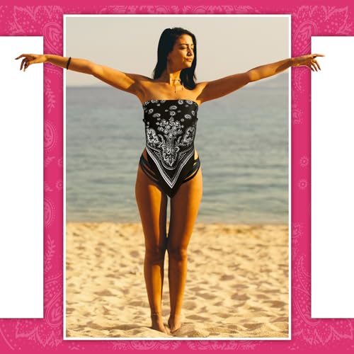 Syhood 4 Pcs 27'' Square Satin Head Scarves Satin Bandanas for Women Headband Scarves Silk Feeling Scarf Boho Headwear