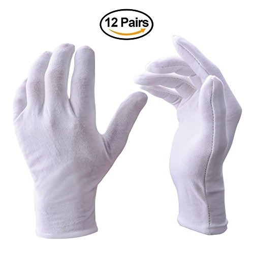 Preisvergleich Produktbild 70% Baumwolle Allgemeine Zwecke Feuchtigkeitsspendende Futter weiß Handschuhe Beauty