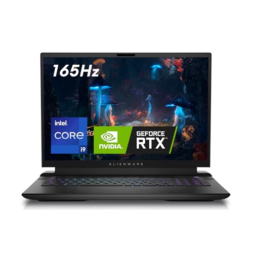 Alienware m18 R2 Ordinateur Portable Gaming, Processeur Intel Core i9 14900HX, Écran 18' QHD+ 165Hz, Webcam FHD IR, 32 Go RAM, 1To SSD, NVIDIA GeForce RTX 4070, Clavier AZERTY, Dark Metallic Moon